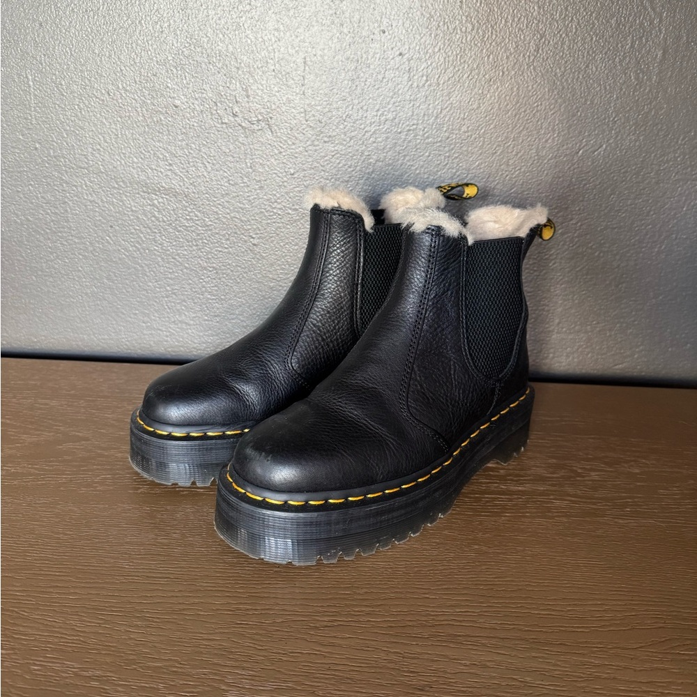 Shearling Lined Platform Dr. Martens